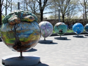 Art display for Earth Day - Battery Park